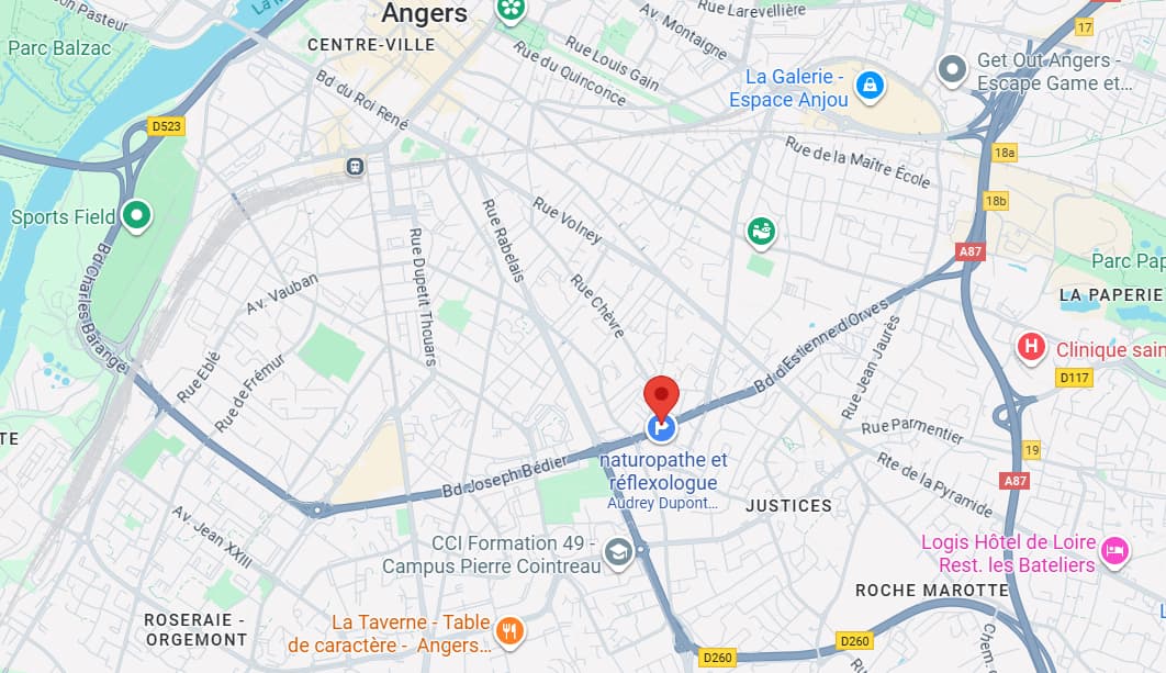 itinéraire et carte pour l'espace bien être et le centre de soins univers 21